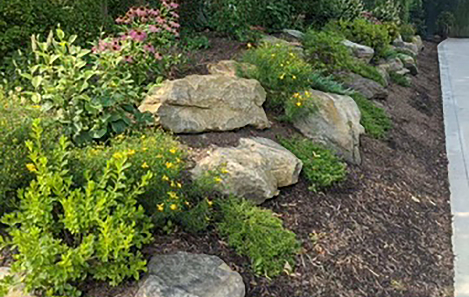 landscaped wall